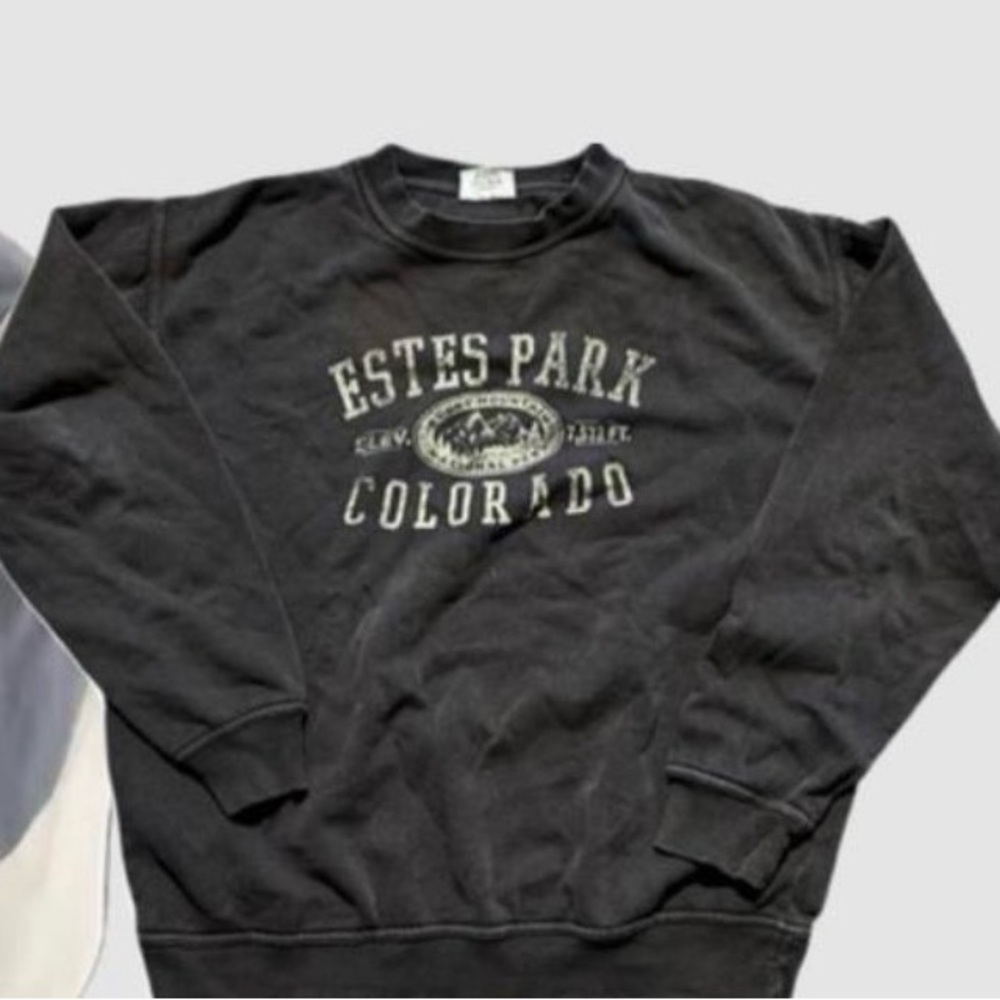 Black Estes Park Colorado Men's Sweater